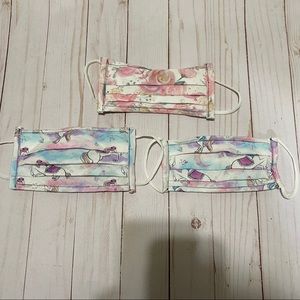 Set of 3 Adult Masks. New. Handmade